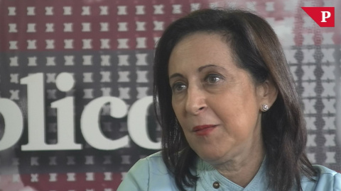 Un momento de la entrevista de Margarita Robles con 'Público'. PÚBLICO TV