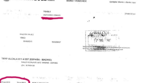 El resguardo del viaje y la instancia que en julio de 2013 Mercedes Obiang, hija del dictador de Guinea Ecuatorial, hizo a Madrid y que se encontró en el registro del pequeño Nicolás junto a pasaportes de trabajadores extranjeros.