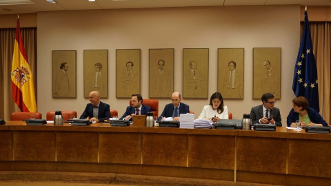 Reunión de la Comisión de Presupuestos, en el Congreso de los Diputados, para debatir las enmientas a las cuentas del Estado para 2018. E.P.