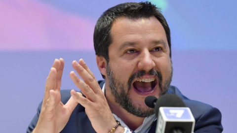 Matteo Salvini en una rueda de prensa. / EFE