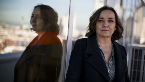 Pepa Bueno, en una terraza de la Cadena Ser en Madrid. REPORTAJE FOTOGRÁFICO:  JAIRO VARGAS