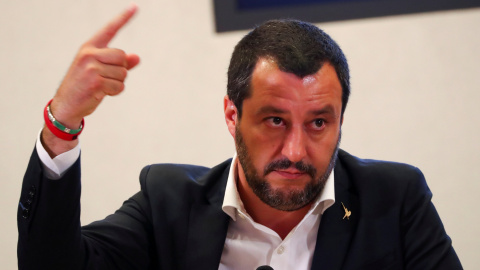 El ministro de Interior italiano, Matteo Salvini, durante una rueda de prensa en Roma. REUTERS/Tony Gentile