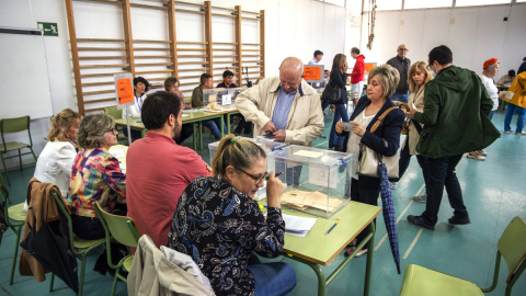 Imagen de un colegio electoral de Castilla-La Mancha.