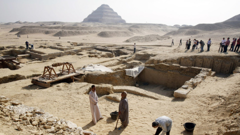 Panorámica de la necrópolis de Saqqara. REUTERS