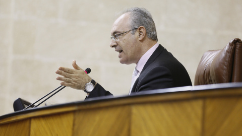 El presidente del Parlamento de Andalucía, Juan Pablo Durán. en un pleno de la cámara autonómica. EFE