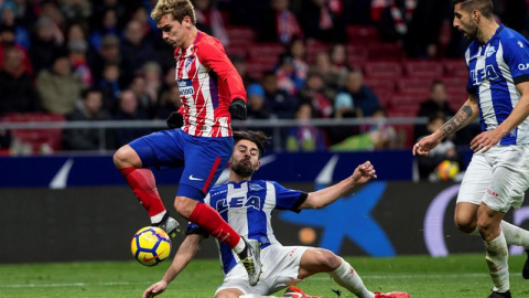 Griezmann, durante el último partido del Atlético de Madrid. EFE/Rodrigo Jimenez