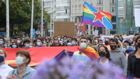 28/6/22 Manifestación en A Coruña por la muerte de Samuel Luíz el 9 de julio de 2021.