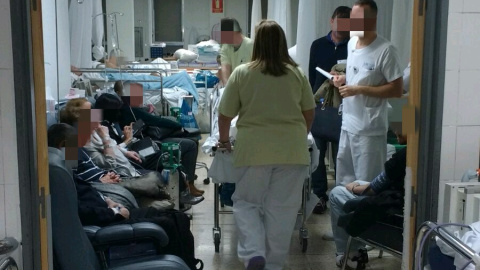 Estado de las urgencias del Hospital La Paz este martes.- @UrgenciaLaPaz