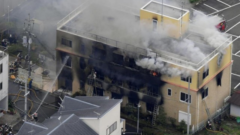 Incendio de un estudio de animación en Kioto, Japón. Reuters