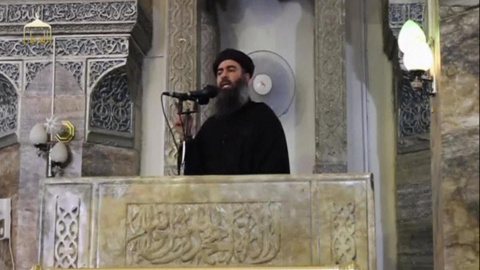 El líder del Estado Islámico, Abu Bakr al-Baghdadi, en una de sus pocas apariciones públicas. REUTERS