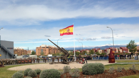 Inauguración del cañón antiaéreo en 2013.- AYUNTAMIENTO DE MADRID