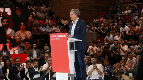 José Luis Rodríguez Zapatero en l'acte de tancament del PSC.