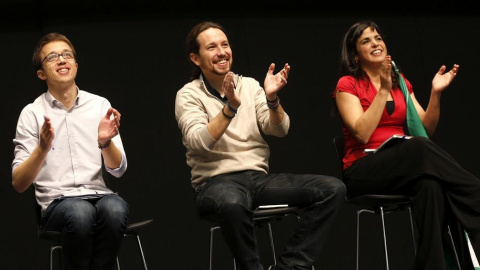 Íñigo Errejón, Pablo Iglesias e Íñigo Errejón, en una foto de archivo. / EFE