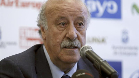 Vicente Del Bosque en la presentación de su campus en Madrid. /EFE