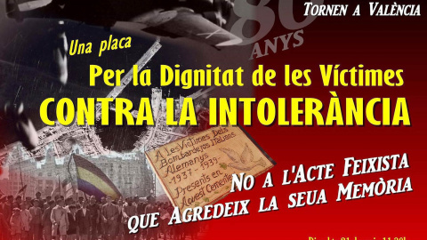 Cartel contra el acto fascista.