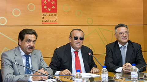 Francisco Martínez, junto a Carlos Fabra en la Diputación de Castellón.