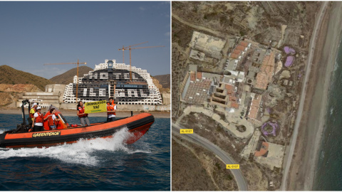 Se estima que el coste total de restauración de la costa dañada ronde los 8 millones de euros - Greenpeace España (Pablo Blazquez) / Google Maps