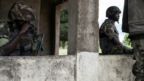 Soldados del Ejército de Mozambique./AFP