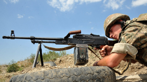 Soldado del Ejército armenio./AFP