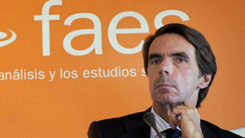 El expresidente del Gobierno, José María Aznar, en un acto de FAES. EFE