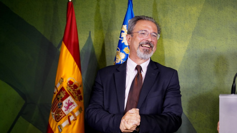 El líder de Vox en el País Valencià, Carlos Flores, durante un acto de campaña.