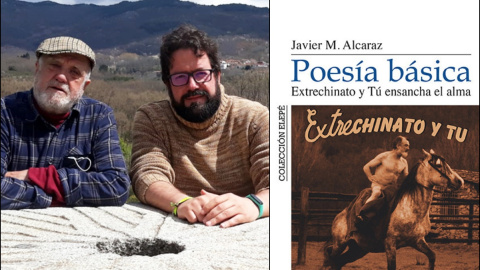 Manolo Chinato y Javier M. Alcaraz, autor de 'Poesía básica. Extrechinato y Tú ensancha el alma' (Efe Eme).