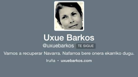 Foto de Uxue Barkos en su perfil de Twitter.