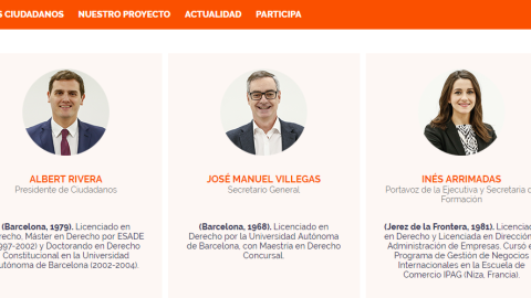 Página web de Ciudadanos