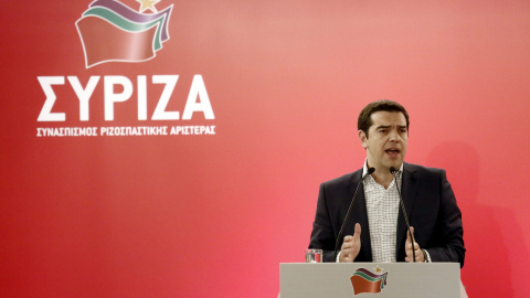 El primer ministro griego, Alexis Tsipras, en una intervención ante el comité central de Syriza, la semana pasada en Atenas. REUTERS/Kostas Tsironis