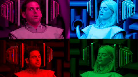 Emma Stone y Jonah Hill, en la serie 'Maniac'