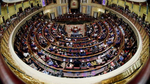 Vista panorámica del Congreso de los Diputados durante el discurso de Pedro Sánchez. (ZIPI | REUTERS)