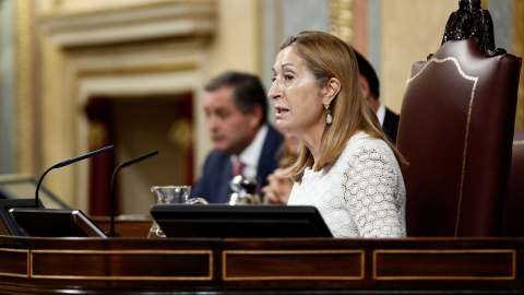 La presidenta del Congreso de los Diputados, Ana Pastor, durante la sesión de control al Gobierno. EFE/Mariscal