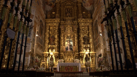 Imagen del interior del monasterio del Cristo de la Victoria, en Serradilla (Cáceres).