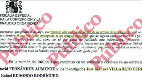 Transcripción judicial de parte de la conversación de Villarejo y su socio Rafael Redondo con Susana García-Cereceda y Francisco Peñalver celebrada el 24/07/2013.