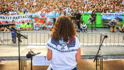 La manifestación en protesta contra Canal Roya en Zaragoza