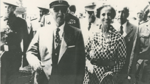 Francisco Franco y Carmen Polo en A Coruña.