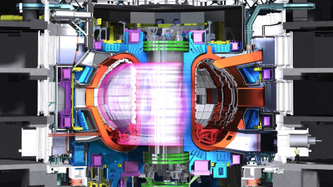 Esquema del reactor de fusión con el plasma en su interior. /ITER ORGANIZATION