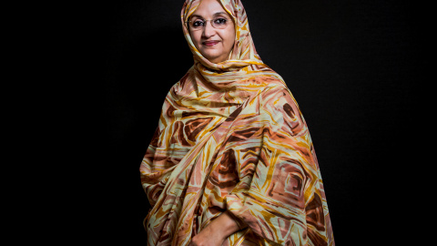 La activista Saharaui Aminatou Haidar.