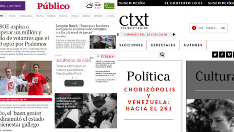 'Público' y 'CTXT' sellan una alianza editorial, por la que las informaciones del semanario se difundirán en este diario.