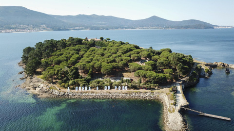 isla de Creba, en la ría gallega de Muros y Noia