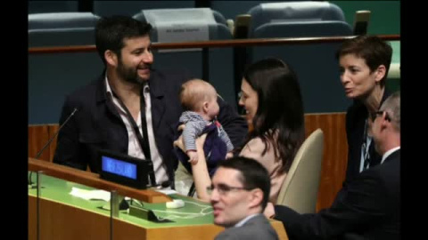 La presidenta de Nueva Zelanda se lleva a su bebe de 3 meses a la Asamblea General de la ONU