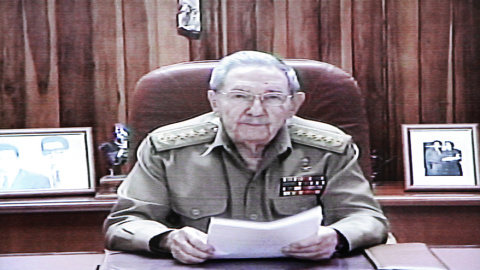 Raúl Castro, durante su comparecencia. EFE