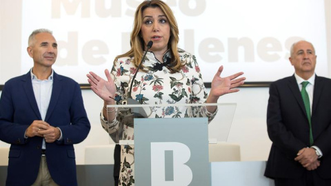 Susana Díaz, hace unos días en Málaga. EFE/Daniel Pérez