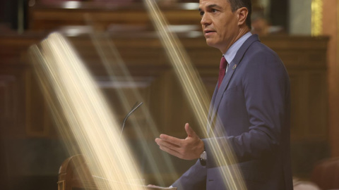 El presidente del Gobierno, Pedro Sánchez, interviene en la segunda jornada de la 26 edición del Debate sobre el Estado de la Nación, en el Congreso de los Diputados, a 13 de julio de 2022.