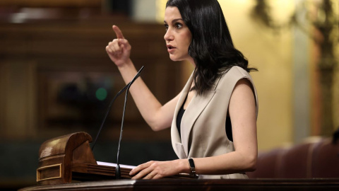 La líder de Cs, Inés Arrimadas, en una sesión plenaria, en el Congreso de los Diputados, a 8 de junio de 2022, en Madrid.