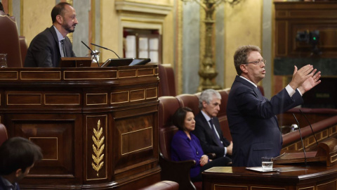 El portavoz del PDeCAT en el Congreso, Ferran Bel, interviene durante una sesión plenaria en el Congreso de los Diputados, a 21 de junio de 2022, en Madrid.