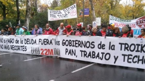 Las Marchas de la DIgnidad durante una movilización en el año 2014. EFE