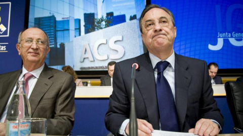 El presidente de ACS, Florentino Pérez, en una junta de accionistas de la constructora. EFE