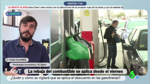 El periodista económico, Yago Álvarez, de 'El Salto', durante una de sus intervenciones en el programa 'Más Vale Tarde' de LaSexta.