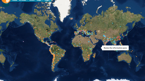 El Atlas de la Justicia Ambiental creado por el equipo de la Univesidad Autónoma de Barcelona.